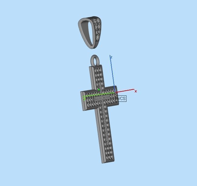 cross with diamonds 3D print model_43