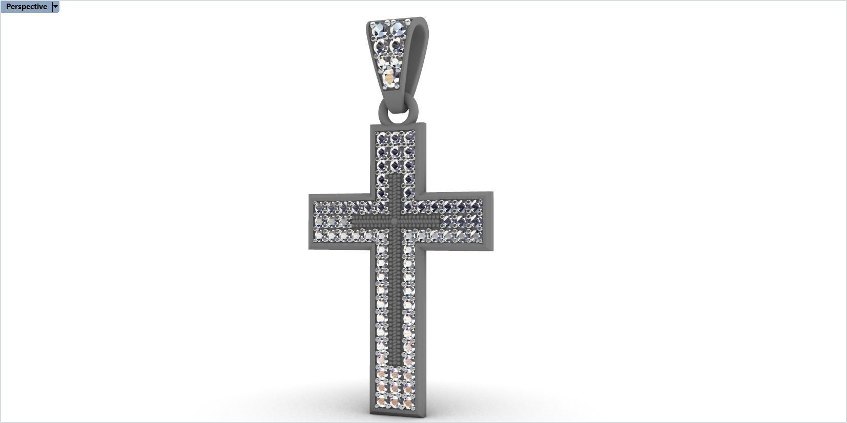 cross with diamonds 3D print model_27