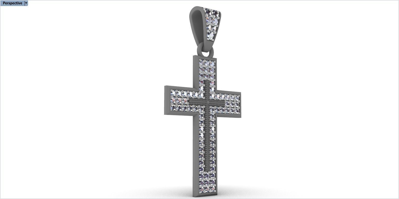 cross with diamonds 3D print model_28