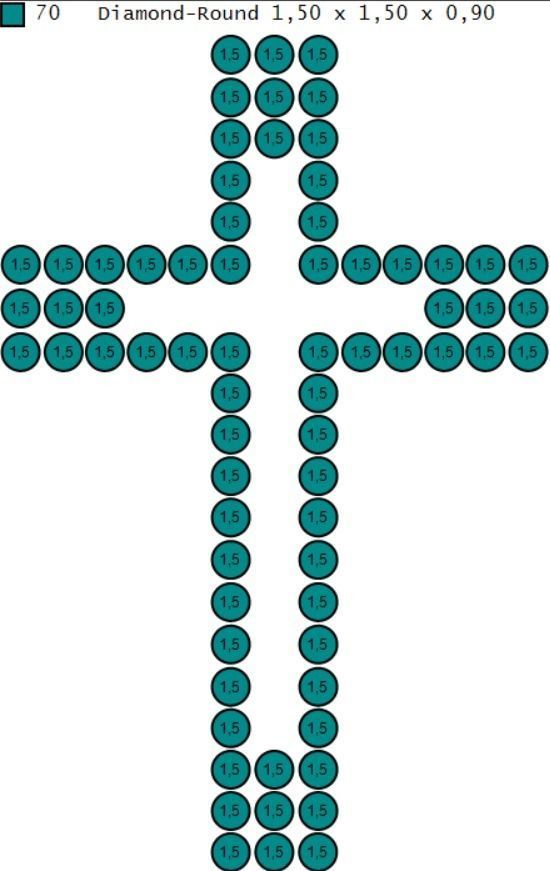 cross with diamonds 3D print model_5