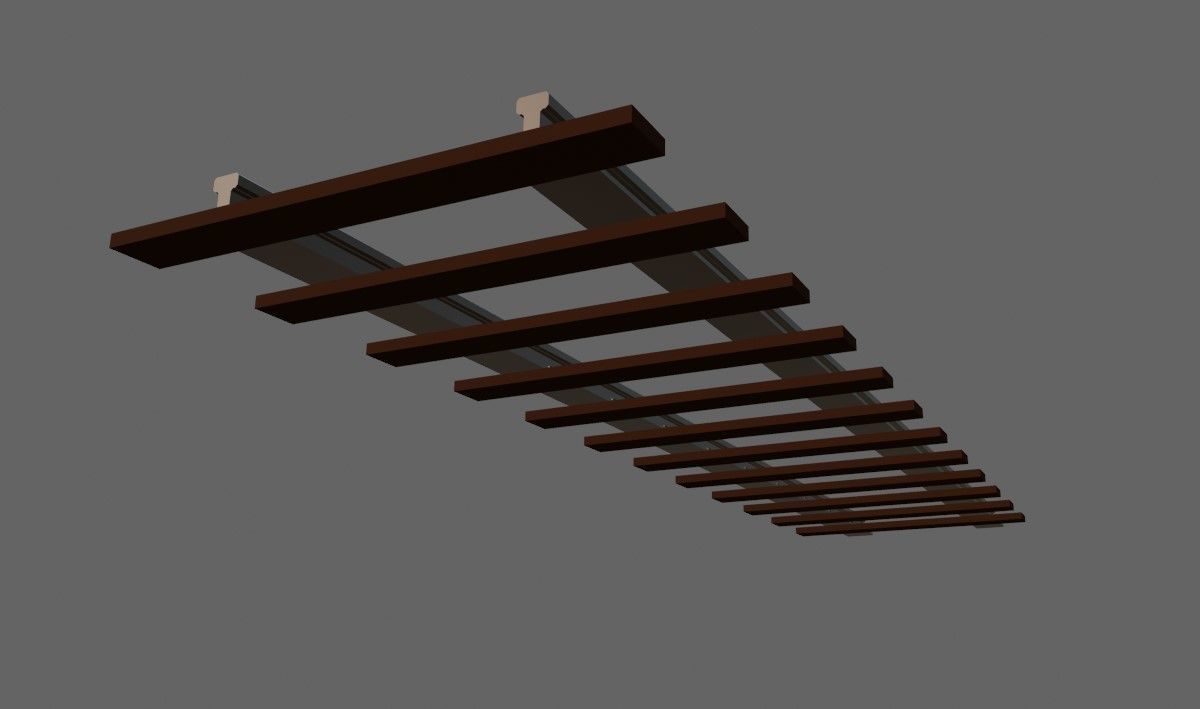 Train Track - Rail - Trilho de Trem Low-poly 3D model_9