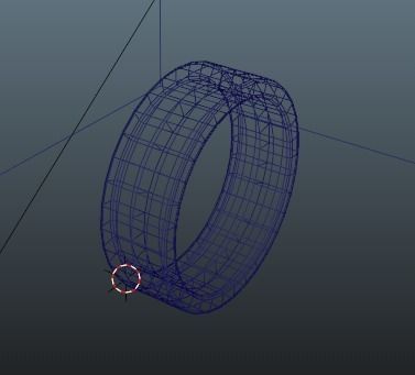 Soft Red Wedding Ring 3D model_1