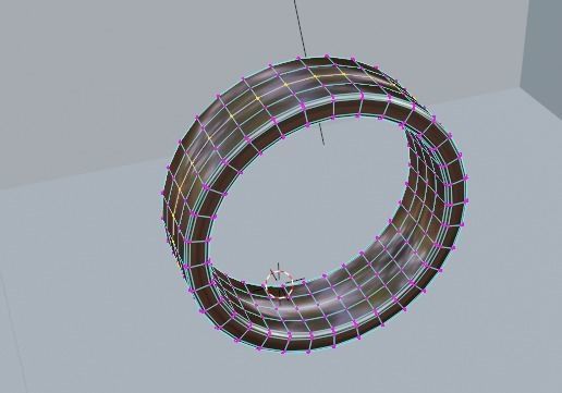 Soft Red Wedding Ring 3D model_3