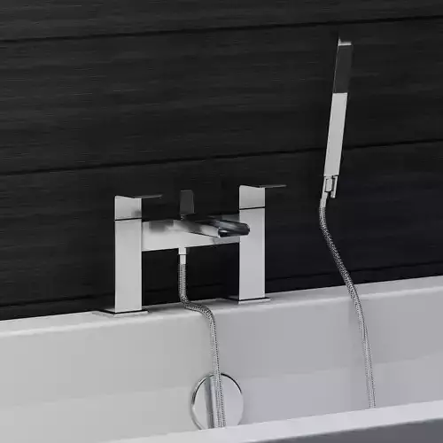 Shower-Bath bathtub with two handles and shower head