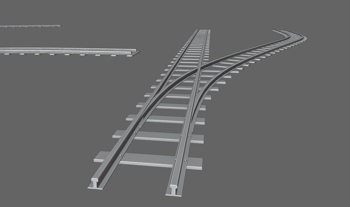 Rail Kit - Trilhos de Trem 3D model_4