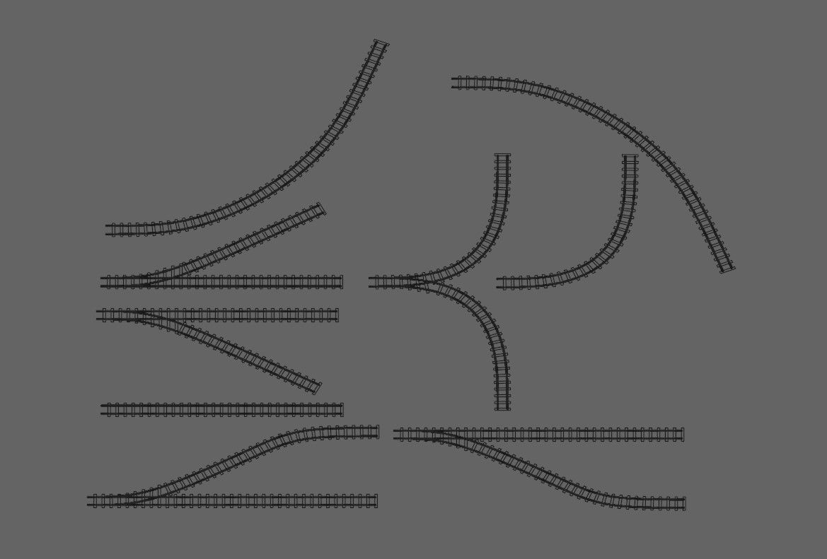 Rail Kit - Trilhos de Trem 3D model_20