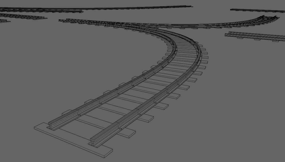 Rail Kit - Trilhos de Trem 3D model_17