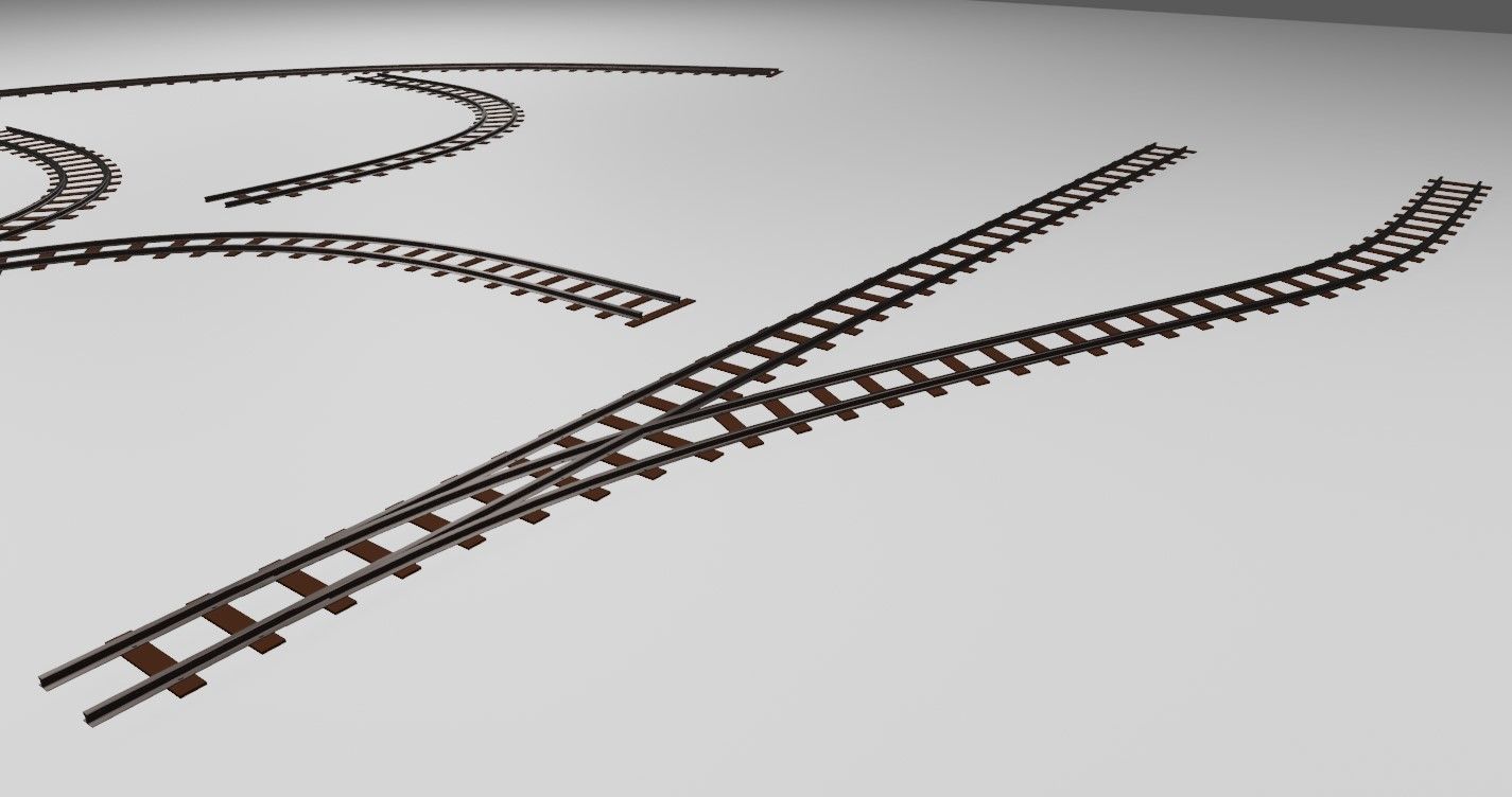 Rail Kit - Trilhos de Trem 3D model_13