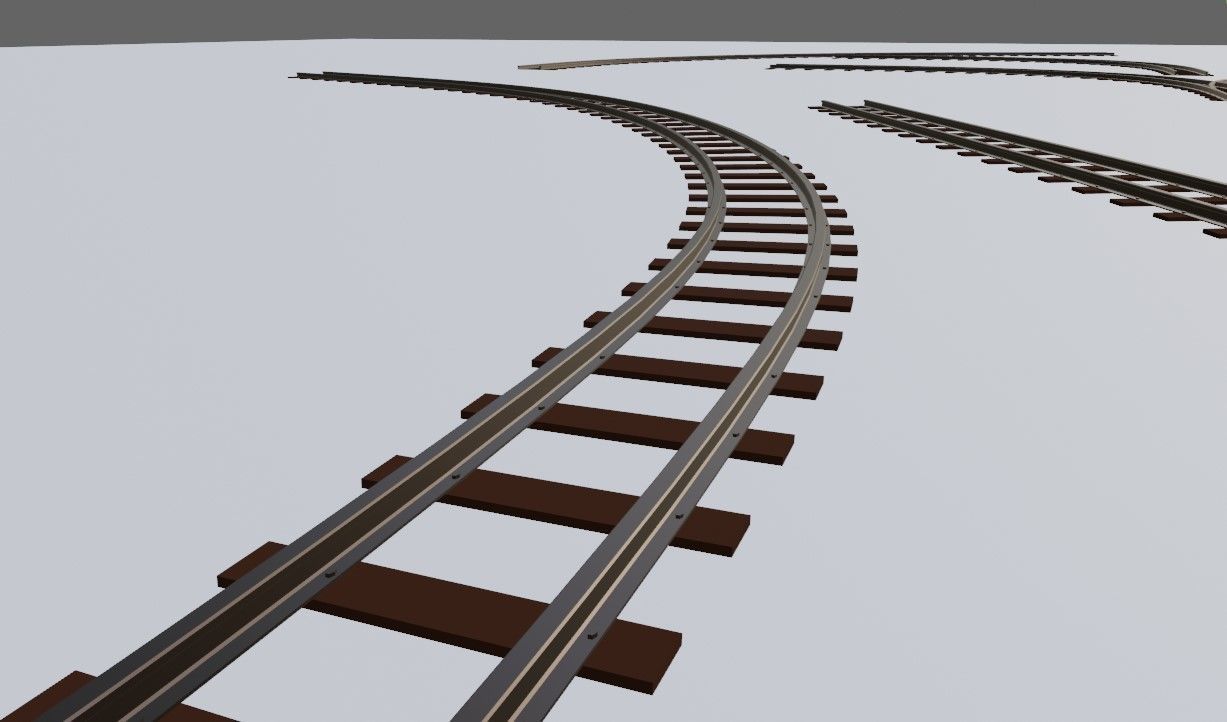 Rail Kit - Trilhos de Trem 3D model_3