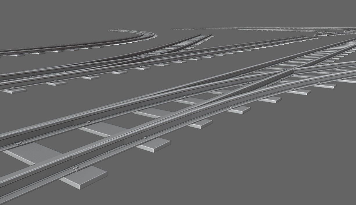 Rail Kit - Trilhos de Trem 3D model_16
