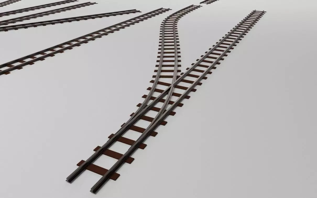 Rail Kit - Trilhos de Trem 3D model_0