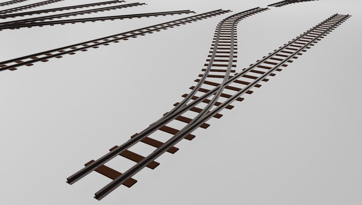 Rail Kit - Trilhos de Trem 3D model_9