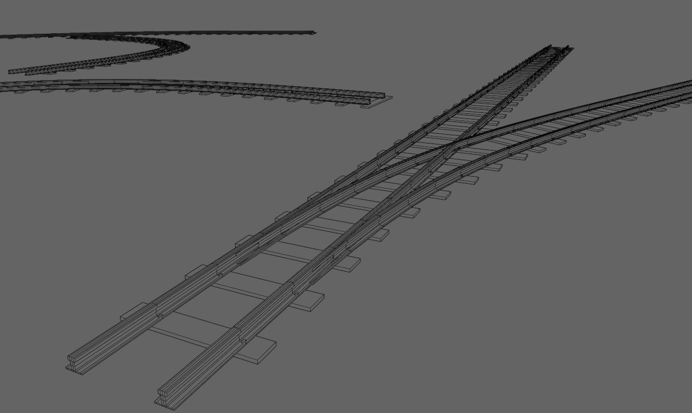 Rail Kit - Trilhos de Trem 3D model_5