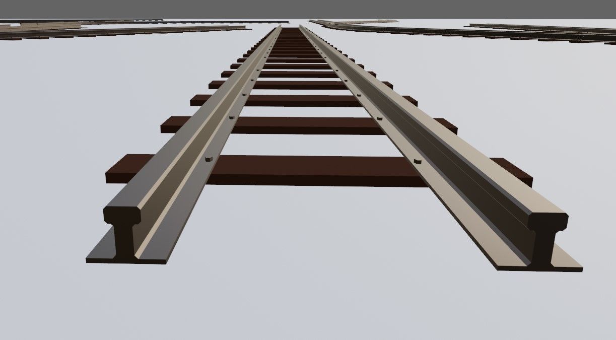 Rail Kit - Trilhos de Trem 3D model_2