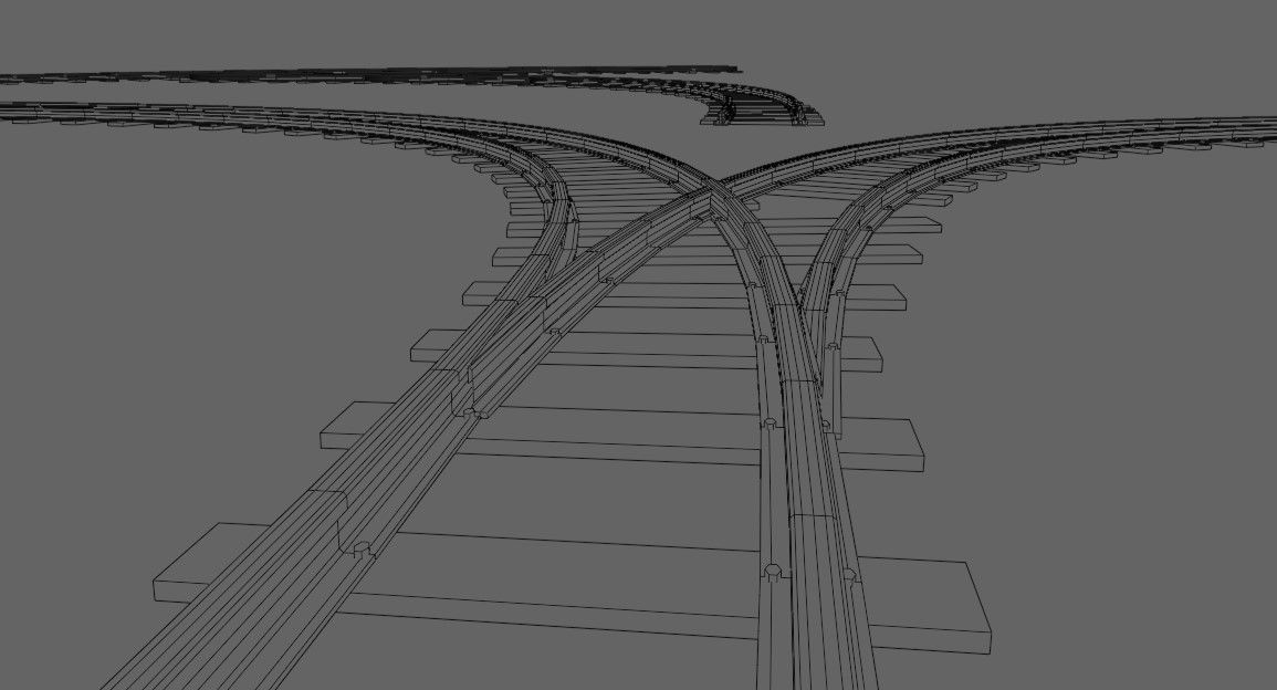 Rail Kit - Trilhos de Trem 3D model_19