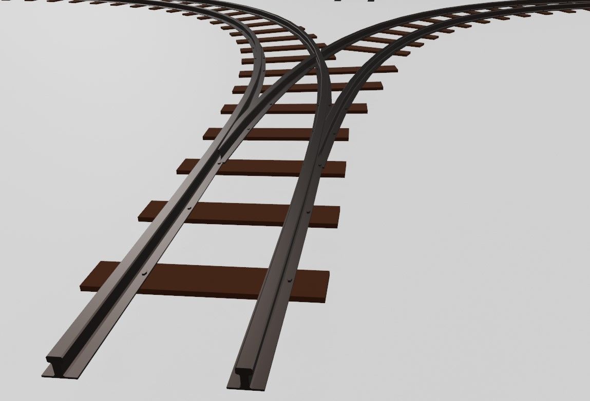 Rail Kit - Trilhos de Trem 3D model_6