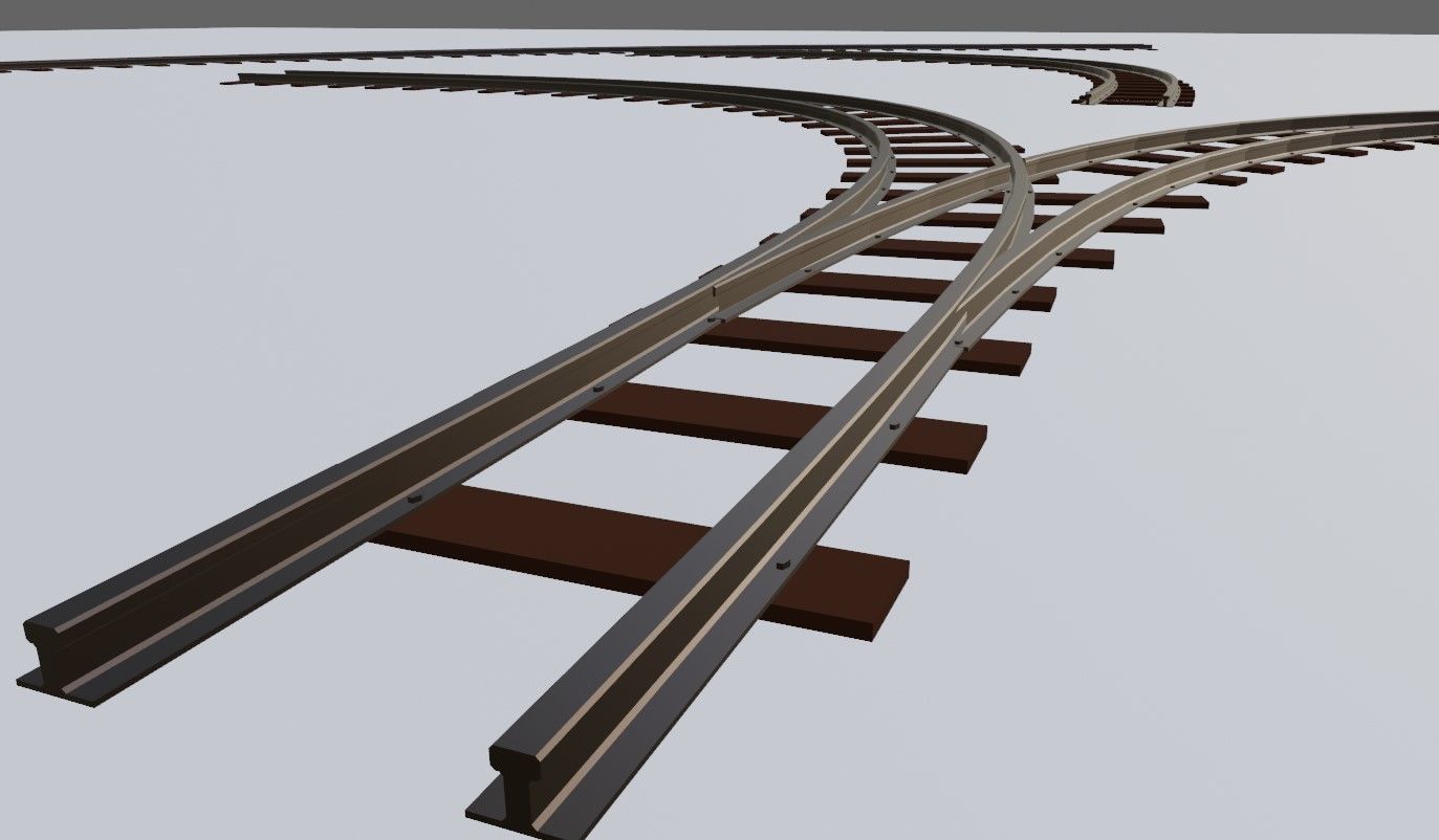 Rail Kit - Trilhos de Trem 3D model_12