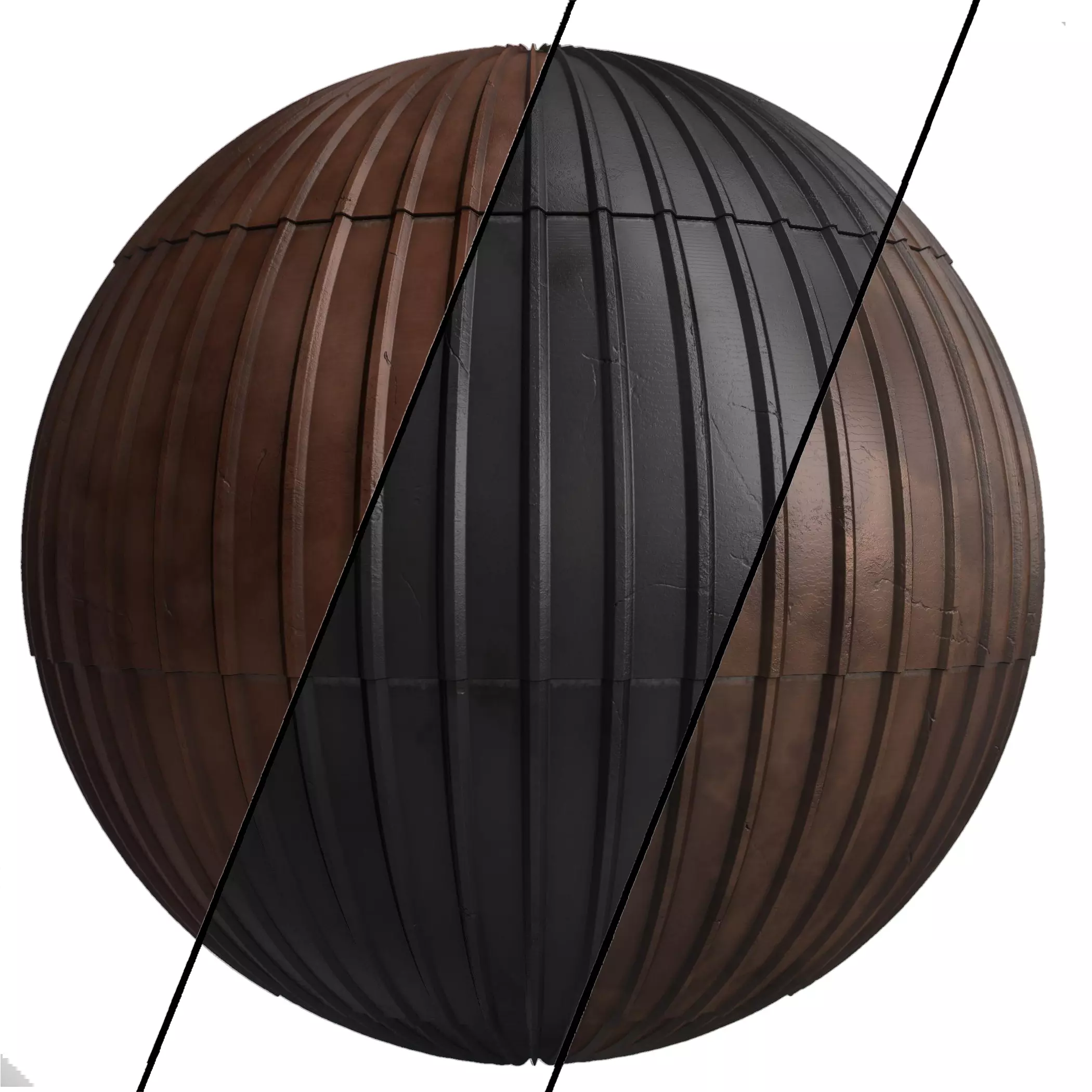 Roof Tile Materials 32- By 3 color Pbr By Sbsar 4k Texture_0