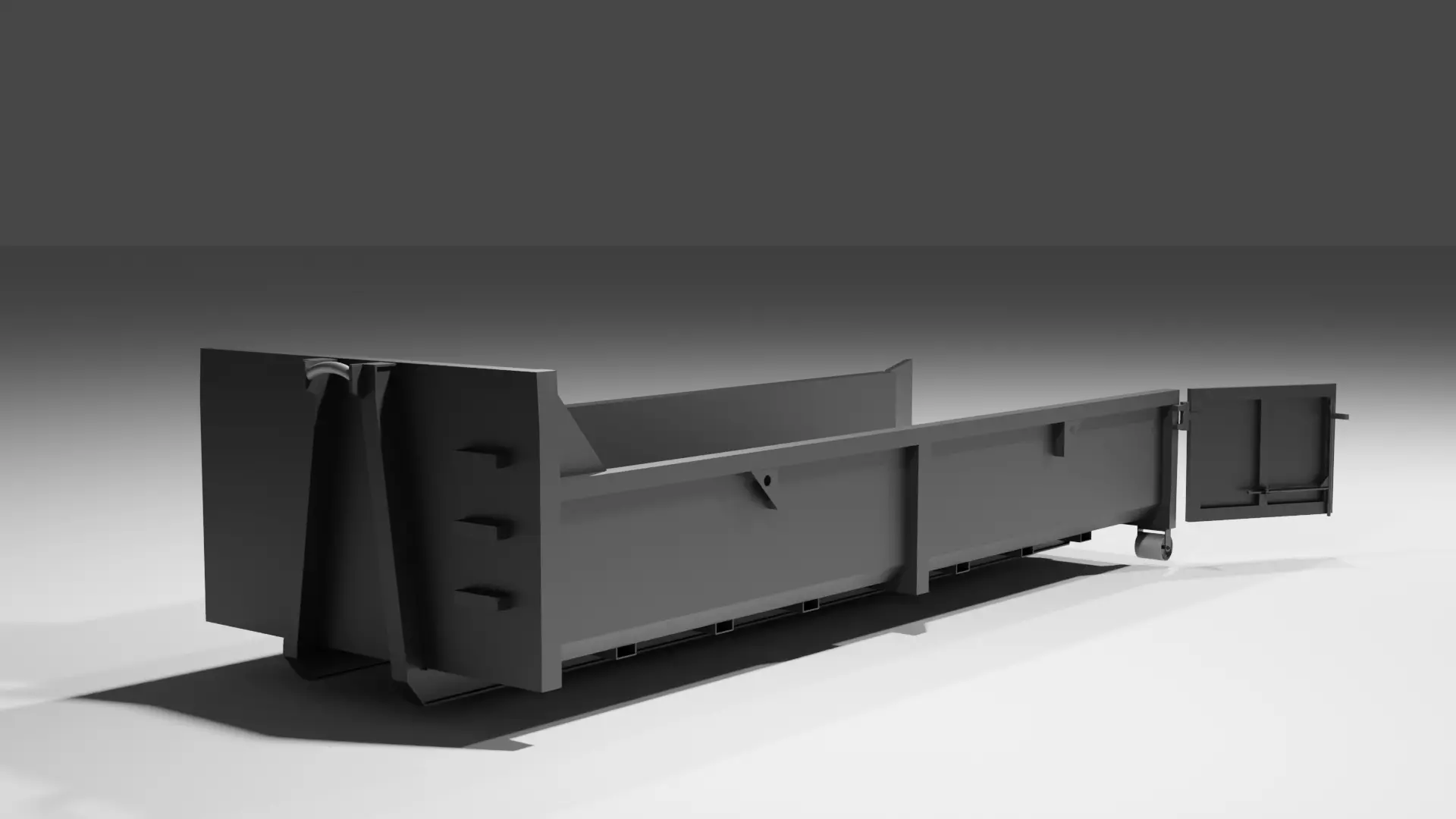 hook lift tipper Low-poly 3D model