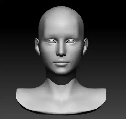 Woman head 8 3D model