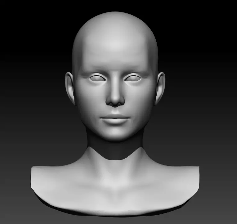 Woman head 8 3D model