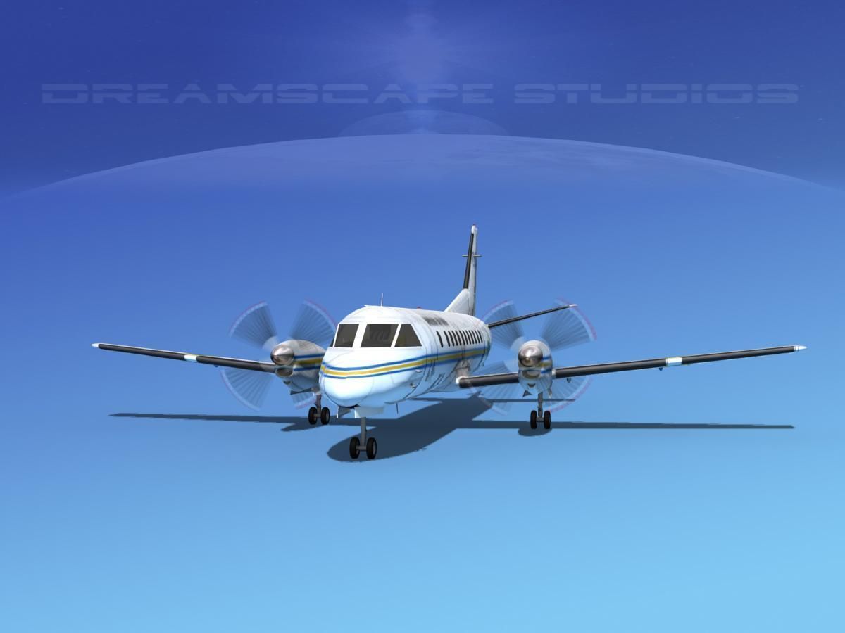 SAAB SF340 Swedish Air Force 3D model_1