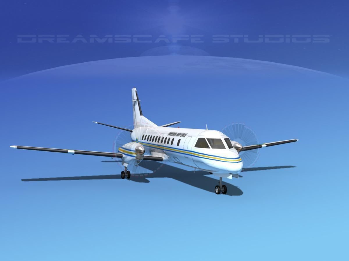 SAAB SF340 Swedish Air Force 3D model_4