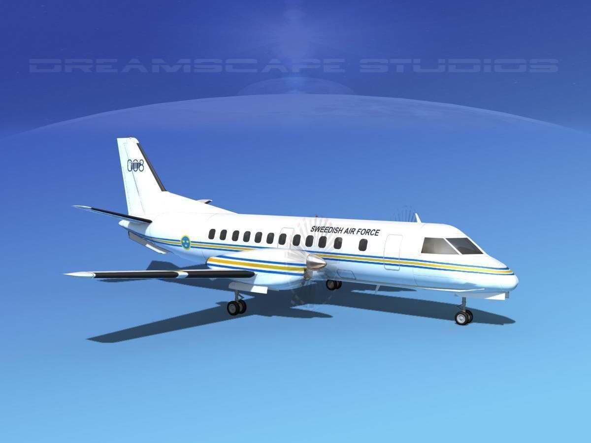 SAAB SF340 Swedish Air Force 3D model_5
