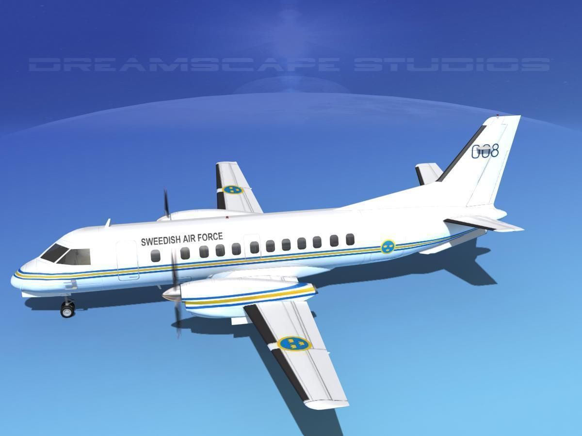 SAAB SF340 Swedish Air Force 3D model_11
