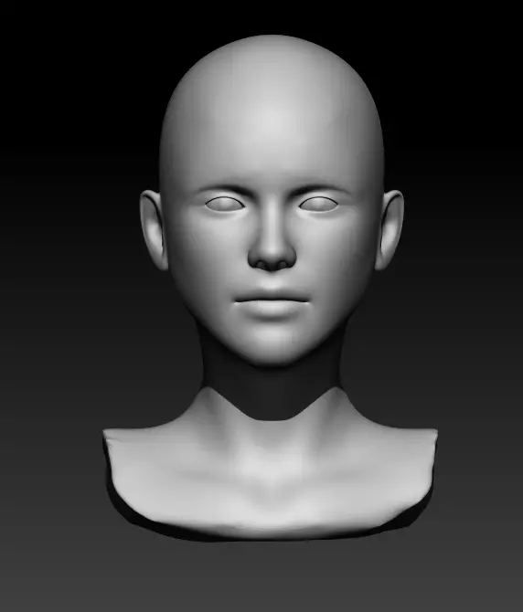 Woman head 9 3D model