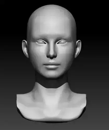 Woman head 10 3D model