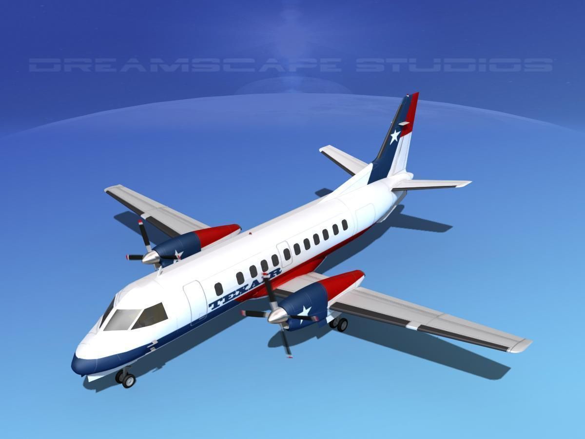 SAAB SF340 Texair 3D model_10