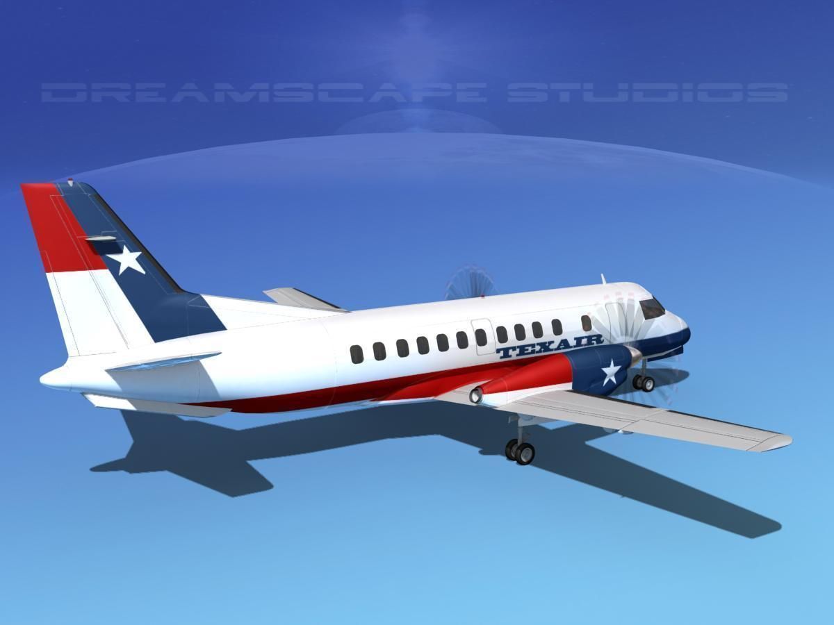 SAAB SF340 Texair 3D model_5