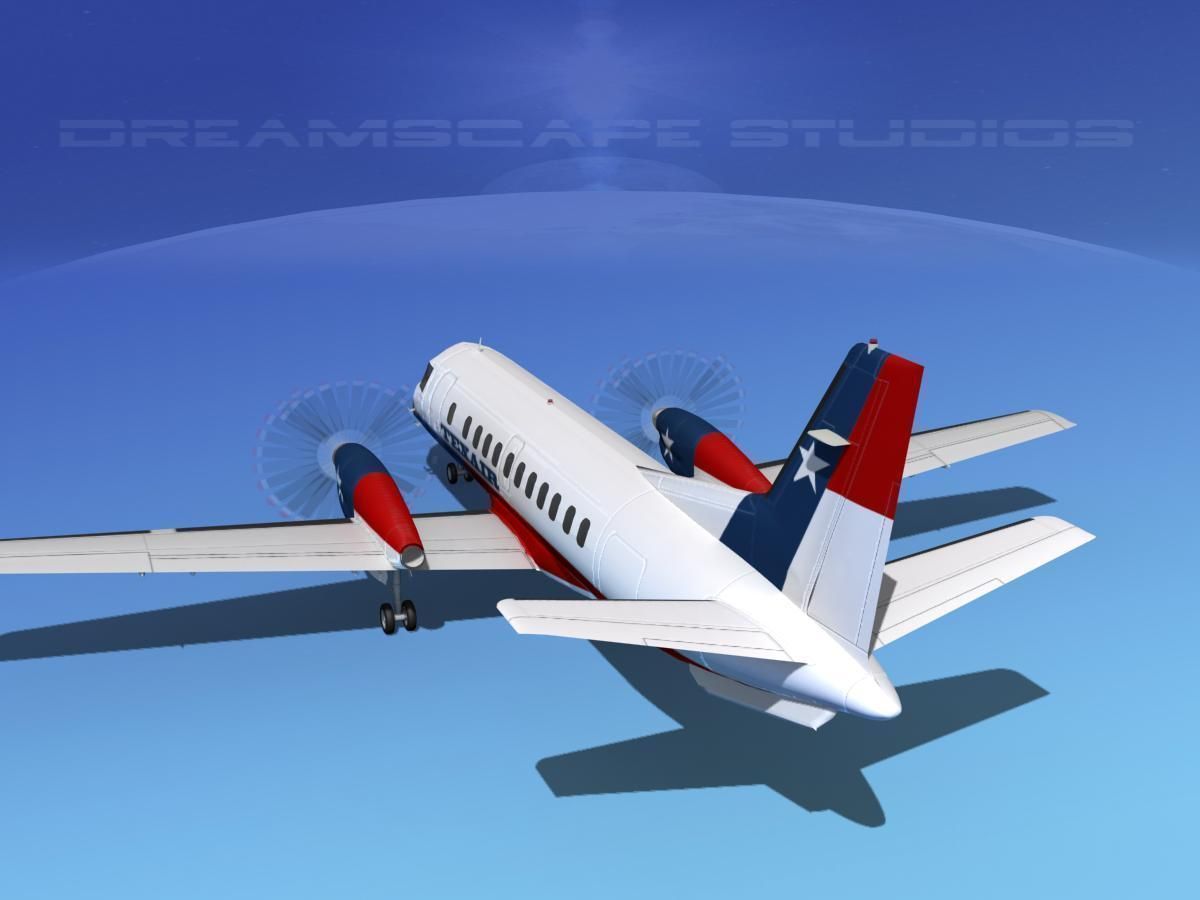 SAAB SF340 Texair 3D model_7