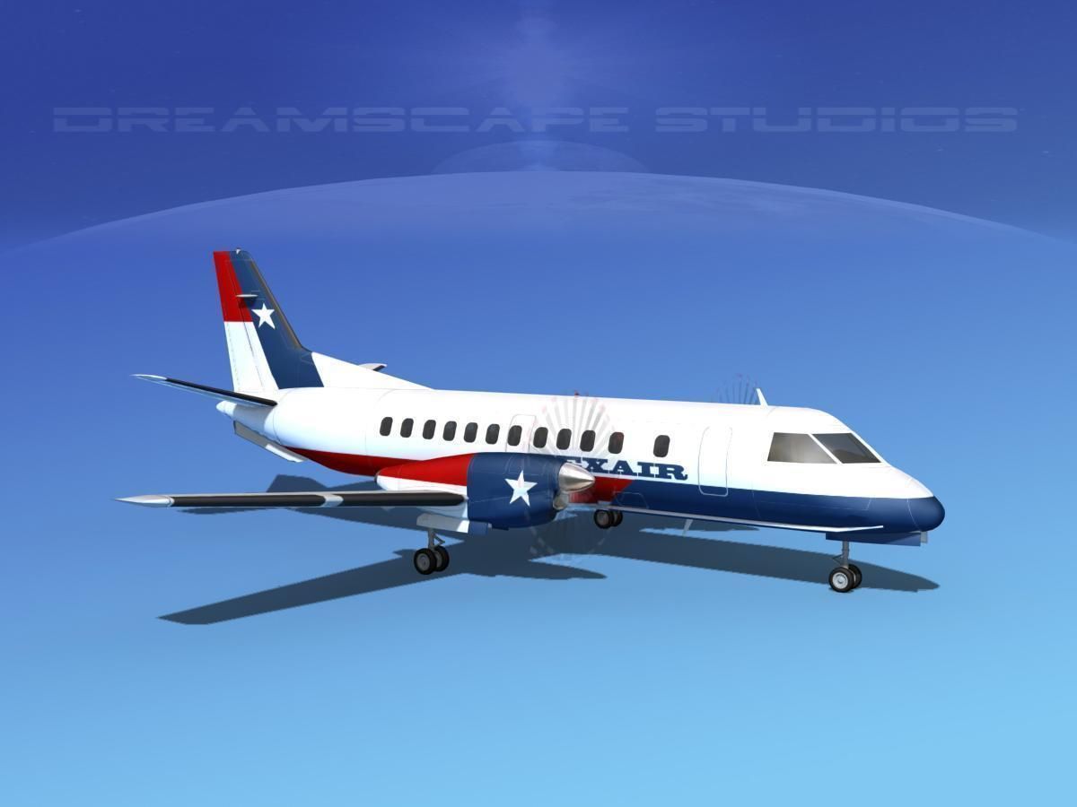 SAAB SF340 Texair 3D model_3