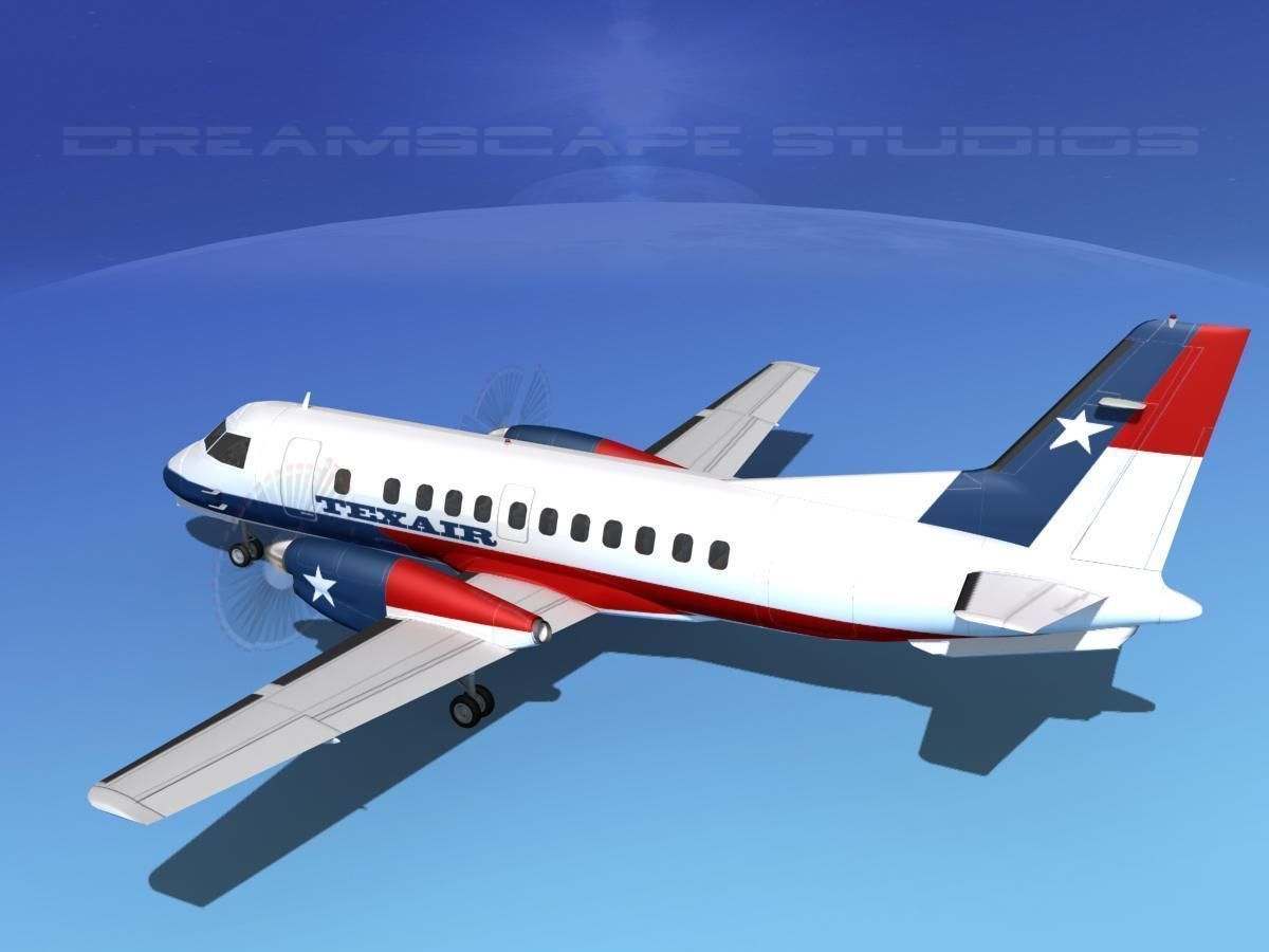 SAAB SF340 Texair 3D model_8