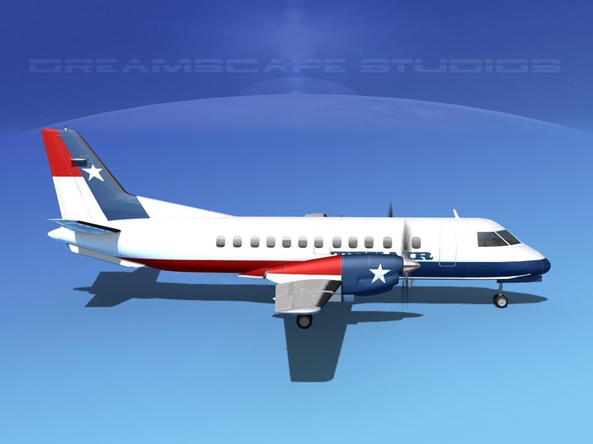 SAAB SF340 Texair 3D model_4