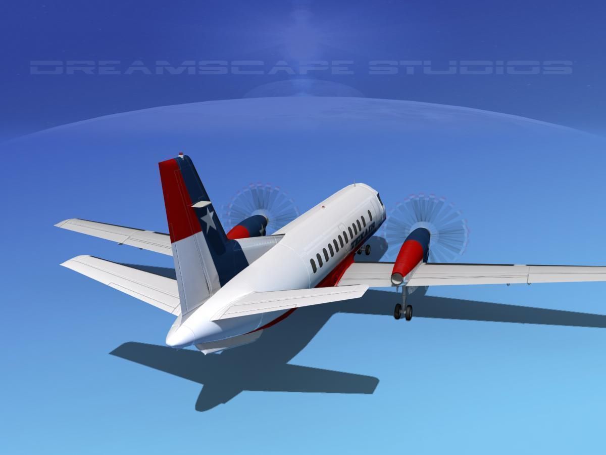 SAAB SF340 Texair 3D model_6
