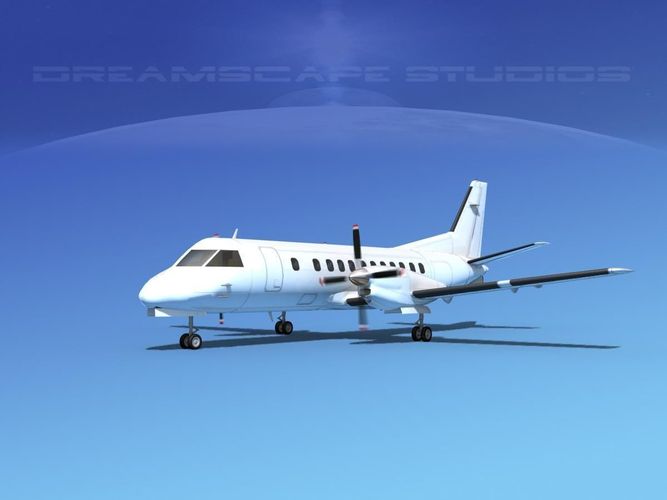 SAAB SF340 Unmarked 1 3D model