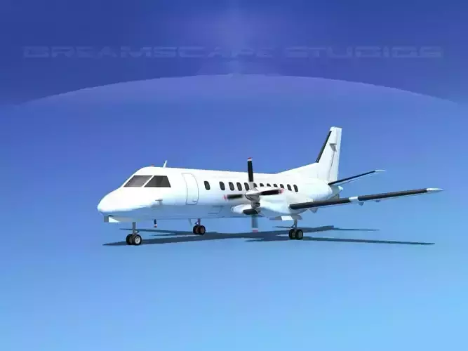 SAAB SF340 Unmarked 1 3D model