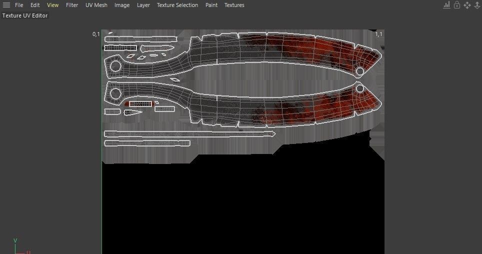 Sword cleaver Game ready 3d model PBR Low-poly 3D model_7