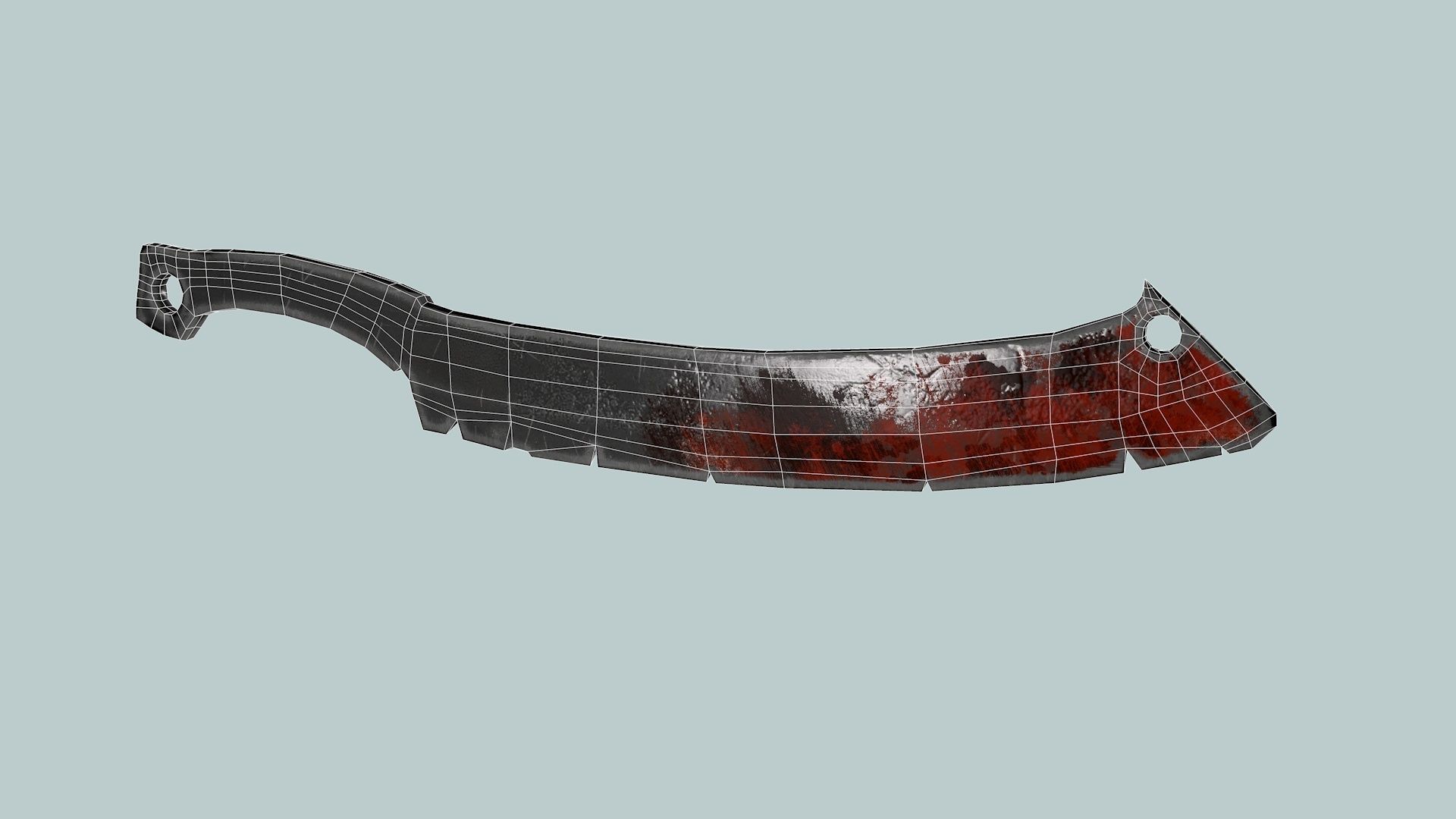 Sword cleaver Game ready 3d model PBR Low-poly 3D model_5