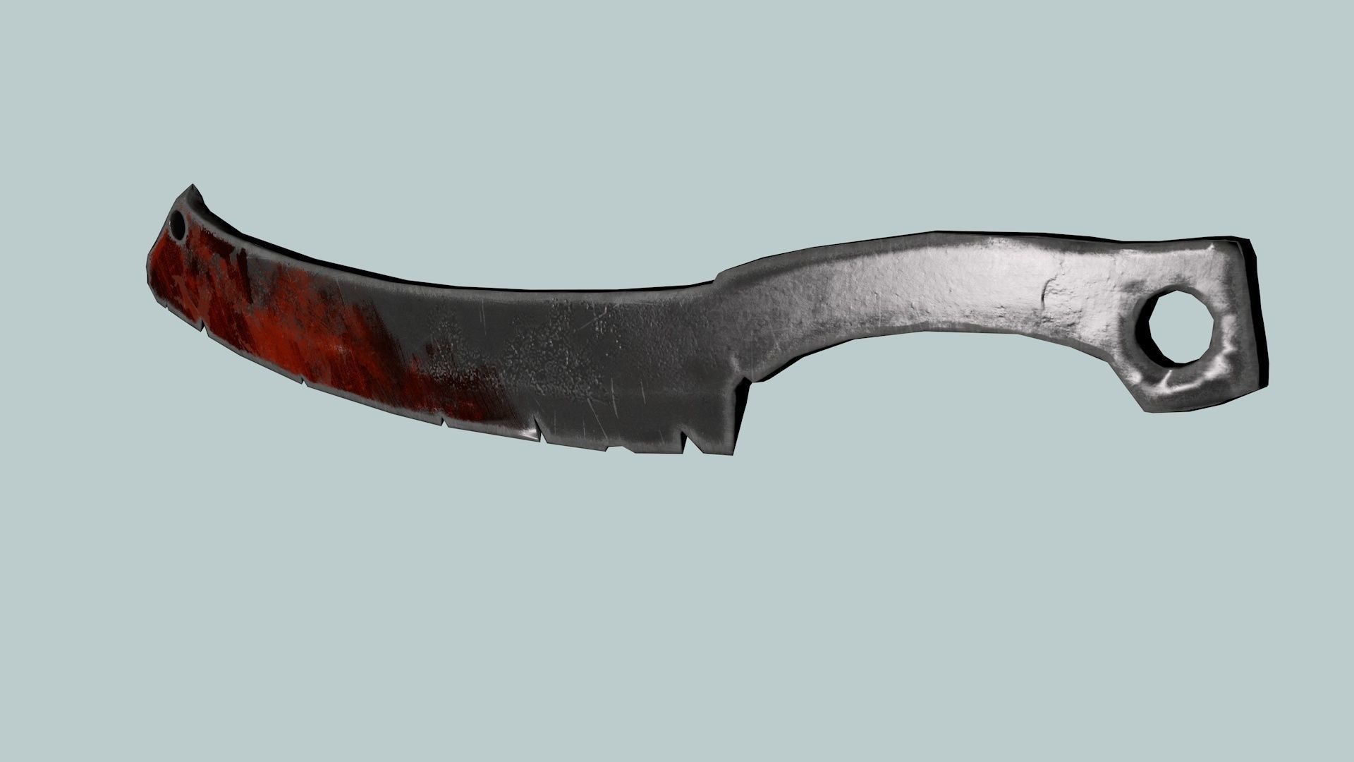 Sword cleaver Game ready 3d model PBR Low-poly 3D model_4