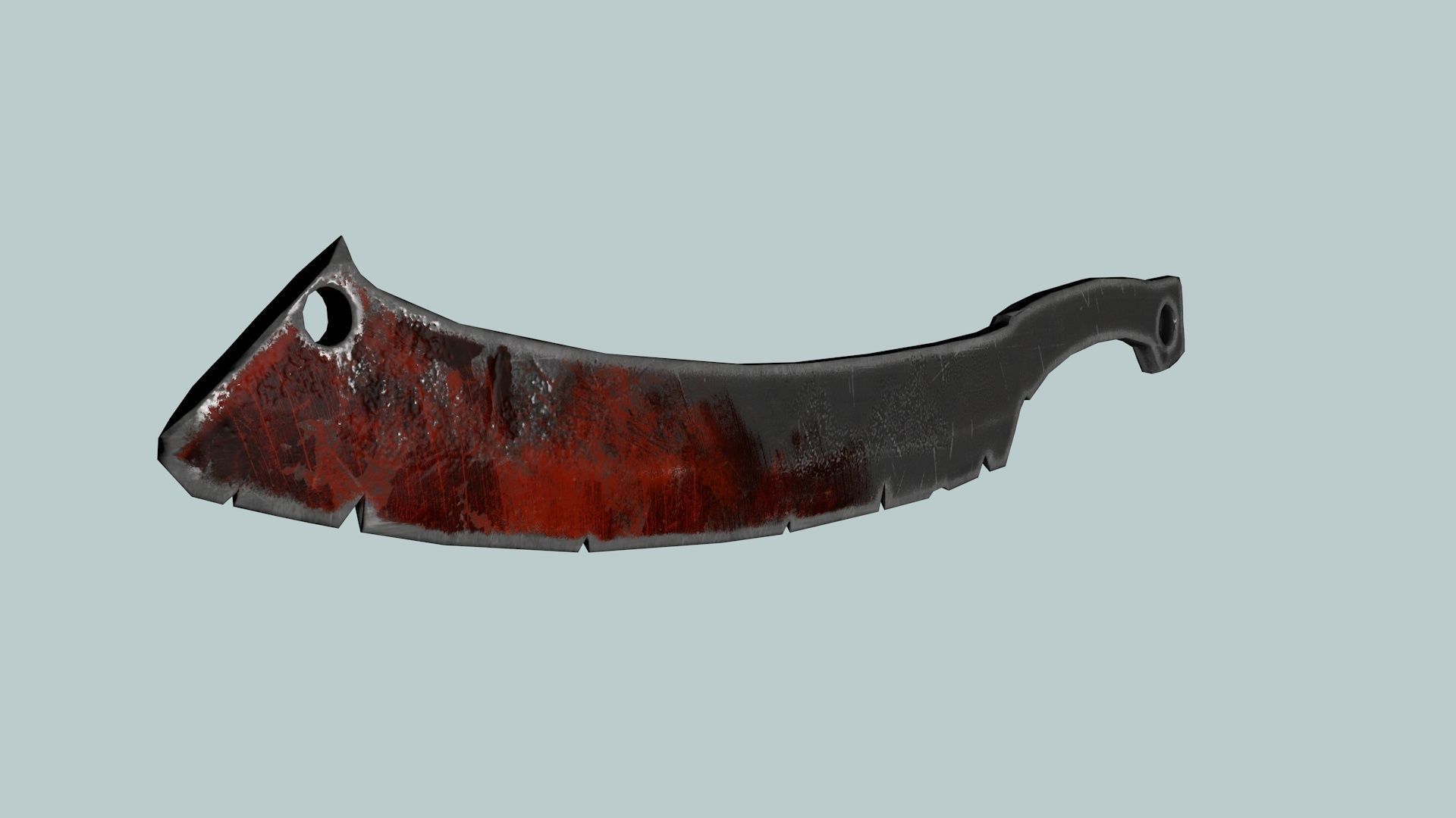 Sword cleaver Game ready 3d model PBR Low-poly 3D model_2