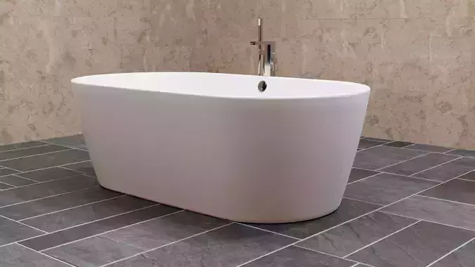 Bath with faucet