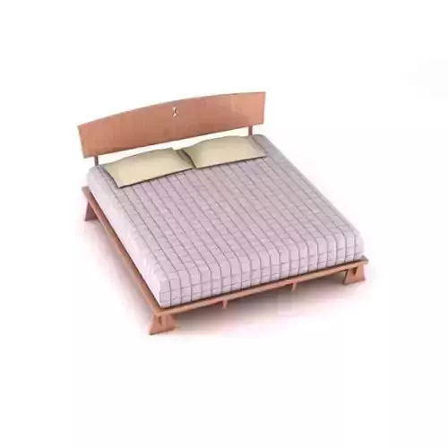 Double Wooden Bed