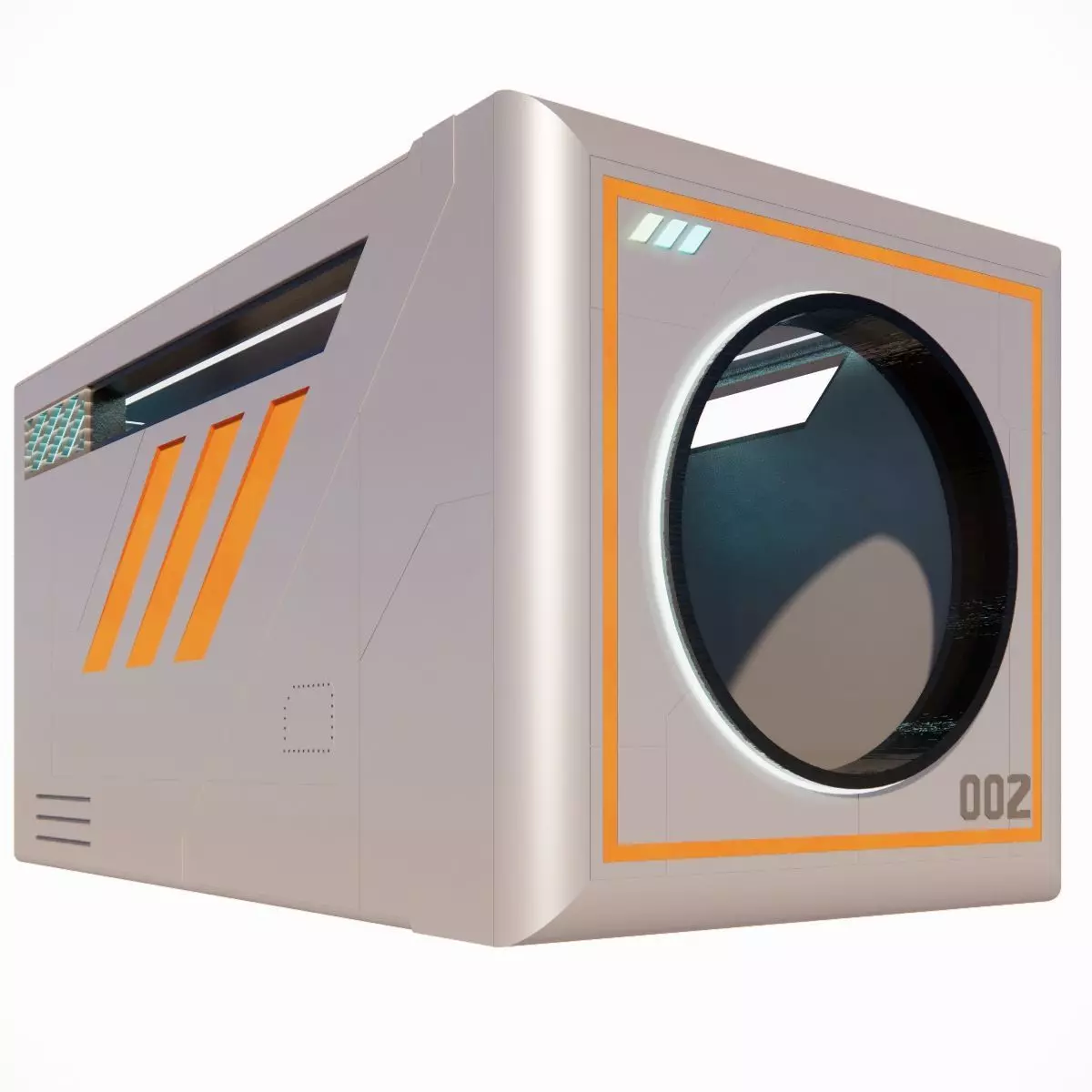 Sci-fi Capsule house 002 3D model_0