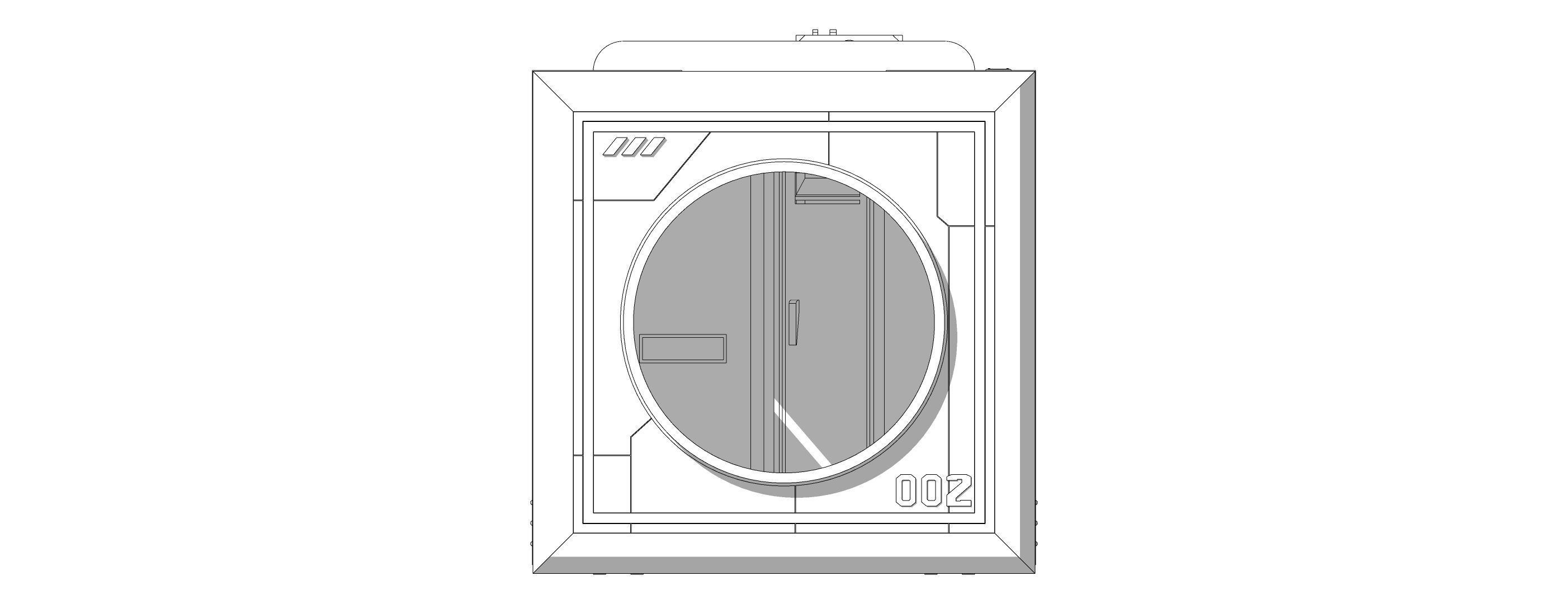 Sci-fi Capsule house 002 3D model_8