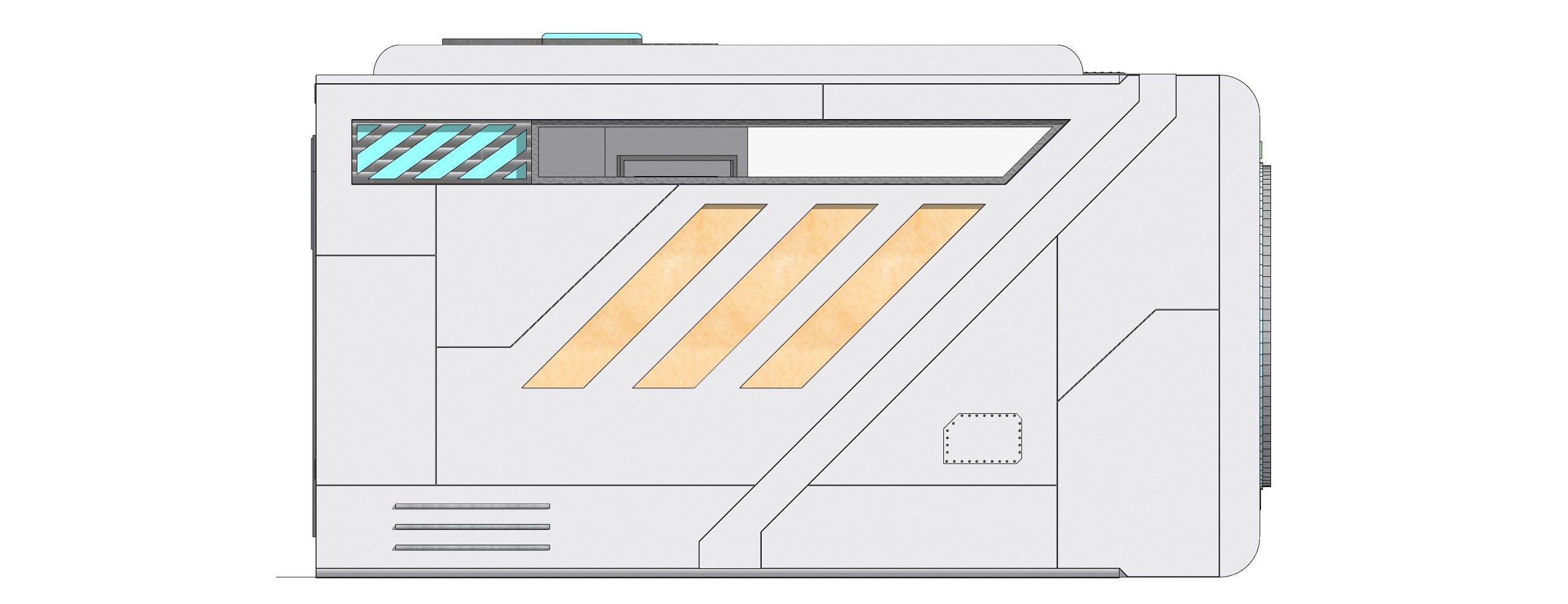 Sci-fi Capsule house 002 3D model_4