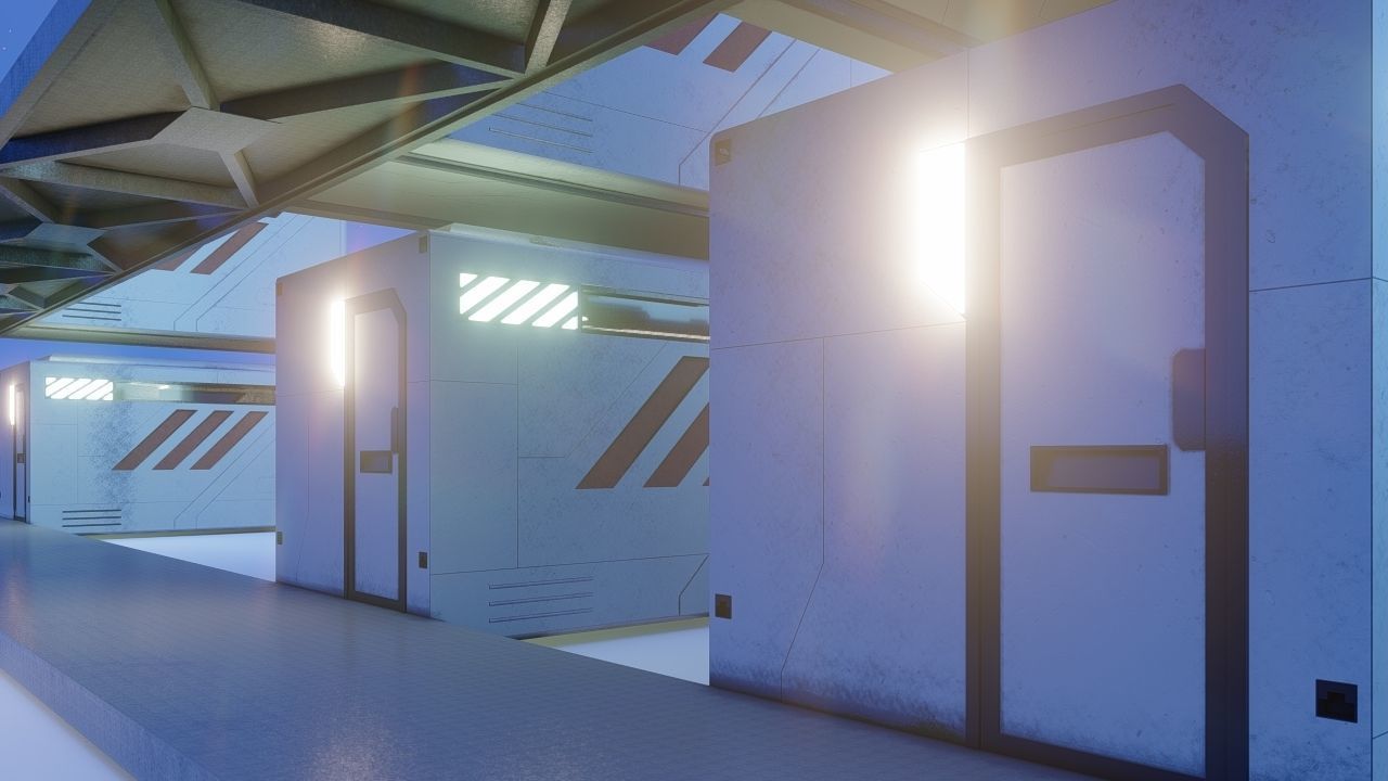 Sci-fi Capsule house 002 3D model_12